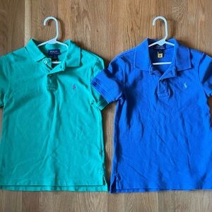 Polo by Ralph Lauren Boys Size 6 Green and Blue Polo Shirts